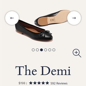 Margaux NY Demi Flats, Black 37.5